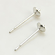 Iron Stud Earring Findings IFIN-G053-4mm-S-2