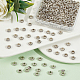 DICOSMETIC 200Pcs Donut Beads Large Hole Antique Silver Beads 3mm Flower Flat Rondelle Beads Small Loose Spacers Beads Alloy Tibetan Spacer Beads for Earring Bracelets Jewelry Making TIBEB-DC0001-01-5
