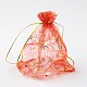 Golden Snowflake Printed Festival Christmas Day Organza Packing Bags X-OP046Y-2