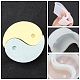 SUPERFINDINGS 2pc Yin Yang Candle Mold Chi Soap Wax Aromatherapy Silicone Molds Chocolate Candy Mold Cake Mold White Resin Casting Molds for Resin Soap Candle Making Parties DIY-WH0308-03-2