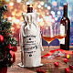 CREATCABIN Cotton Wine Gift Bag Success Is Doing Ordinary Things Extraordinarily Well Bag with Drawstring for Friends Client Teacher Housewarming Wedding Party Anniversary Christmas 5.91 x 13.39 Inch ABAG-WH0005-72G-5