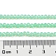 焼き付け塗装透明ガラスビーズ連売り  模造オパール  多面カット  ラウンド  春の緑  3.5x2.5~3mm  穴：0.8mm  約137~139個/連  15.94~16.10インチ（40.5~40.9cm） DGLA-A034-J2mm-B05-5