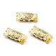 Brass Filigree Box Clasps KK-O131-01G-1