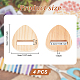 三角木刺繍フープイーゼル  ディスプレイスタンド  小麦  50x50x18mm  4個/セット TOOL-WH0155-48-2