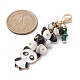 Décorations de pendentif en émail en alliage de panda HJEW-JM01275-04-2