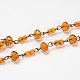 Perles de verre rondelles chaînes pour colliers fabrication de bracelets AJEW-JB00116-03-1