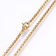 304 Stainless Steel Cable Chain Necklaces NJEW-P226-02G-01-2