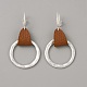 Серьги-кольца с подвесками из латуни EJEW-WH0017-63-1
