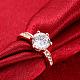 Exquisite Engagement Rings Brass Czech Rhinestone Finger Rings for Women RJEW-BB02141-7-4