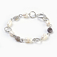 Natural Labradorite Bracelets & Earrings Jewelry Sets SJEW-JS00992-03-2