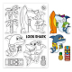 塩ビプラスチックスタンプ  DIYスクラップブッキング用  装飾的なフォトアルバム  カード作り  スタンプシート  サメの模様  16x11x0.3cm DIY-WH0167-56-782-1