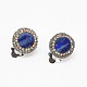 Natural Dyed Agate Clip-on Earring EJEW-P061-01-2