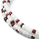 Bracelets de chaîne multi-boucles en perles de rocaille de verre BJEW-TA00339-01-3