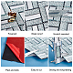Phパンダホール長方形クラフトミラータイル  11.8x12.2 インチ自己粘着壁紙タイルガラスミラータイルモザイクはがして貼るバックスプラッシュ diy クラフト家の装飾リビングルームベッドルームバスルームシャワー AJEW-WH0324-70-4