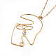 Brass Pendant Necklaces NJEW-JN02460-2