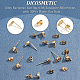 DICOSMETIC 6 Pairs Brass Cubic Zirconia Earring Studs Golden Small Flat Round Stud Earring Findings with 0.8mm Loops 18K Gold Plated Earring Post for DIY Earring Making KK-DC0001-35-4