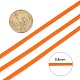 編み込みナイロン糸  ビーズジュエリー作りのための中国結びコードビーズコード  ダークオレンジ  0.8mm  約100ヤード/ロール NWIR-R006-0.8mm-172-5