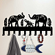 Superdant wandhaken schlüsselhalter elefant dekorhaken rack kleiderbügel edelstahlhaken wandmontage dekorativ mit 10 haken für schlüsselhaken hüte metallhaken HJEW-WH0018-043-2