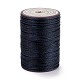 ラウンドワックスポリエステル糸ストリング  マイクロマクラメコード  ツイストコード  革縫い用  ミッドナイトブルー  0.8mm  約54.68ヤード（50m）/ロール YC-D004-02E-055-1