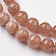 Chapelets de perles de sunstone naturelles G-J376-75-8mm-3
