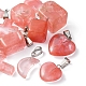 12Pcs 5 Styles Cherry Quartz Glass Pendants G-FS0005-61-2