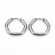 Шестигранные серьги-кольца для женщин EJEW-N016-010-NR-1