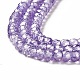 立方晶ジルコニアビーズ連売り  ファセットロンデル  紫色のメディア  3x2mm  穴：0.6mm  約164~172個/連  14.57~14.88インチ（37~37.8cm） ZIRC-G001-01H-4
