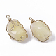 Dyed Natural White Jade Wire Wrapped Pendants G-N326-15D-2