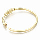 Brass Micro Pave Clear Cubic Zirconia Bangles BJEW-S142-013-NF-4