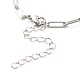 304 cadena de clip de acero inoxidable para hacer pulseras. AJEW-JB01038-02-4