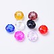 Mixed Color Glass Faceted Rondelle Spacer Large Hole Charms Beads Fit European Bracelets X-GLAA-N0ZTG261-M-1