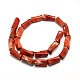 Natural Red Jasper Twist Column Beads Strands G-L240-03-2