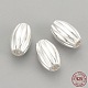 925 Sterling Silber gewellte Perlen STER-S002-05-1