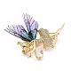 Resin Fairy Lapel Pin with Clear Cubic Zirconia JEWB-G015-02G-4