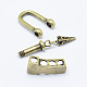 Brass Anchor Shackle Clasps KK-P130-082AB-NR-2