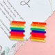 Colgantes acrílicos con estampado de colores del arcoíris OACR-B006-01D-1