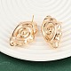 Латунь серьги EJEW-H168-04G-2