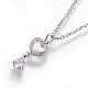 304 Stainless Steel Pendant Necklaces NJEW-E141-12-3