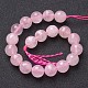 Chapelets de perles en quartz rose naturel X-G-G099-F10mm-15-4