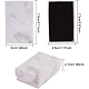 Benecreat20パック白い大理石の効果長方形の厚紙ジュエリーペンダントボックススポンジインサート付きギフトボックス  5x7.9x2.7cm CBOX-BC0001-22-2