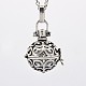 Antique Silver Brass Pregnancy Chime Ball Pendant Necklaces NJEW-F053-02AS-09-1