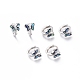 Brass Micro Pave Clear Cubic Zirconia Huggie Hoop Earrings EJEW-I246-01P-2