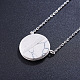 Shegrace splendida collana con ciondolo a semicerchio e marmo in argento sterling 925 JN474A-2