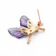 Broche de resina de mariposa brillante JEWB-N007-020-FF-5