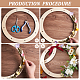 FINGERINSPIRE 6 pcs Wooden Floral Craft Rings 11.5inch Wheat Color Creations Wreath Frames Unfinished Wood Circles for DIY Wind Chimes DIY-WH0043-05C-4