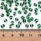 6/0 rocailles en verre bicolore transparentes SEED-T006-01C-C09-5
