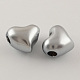 ABS Plastic Imitation Pearl Heart Beads MACR-S262-A62-1
