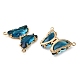 Brass Pave Faceted Glass Connector Charms FIND-Z020-03P-2