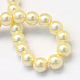 Backen gemalt pearlized Glasperlen runden Perle Stränge HY-Q003-10mm-21-4
