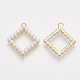 Colgantes de perlas de imitación de plástico abs PALLOY-T071-053B-2